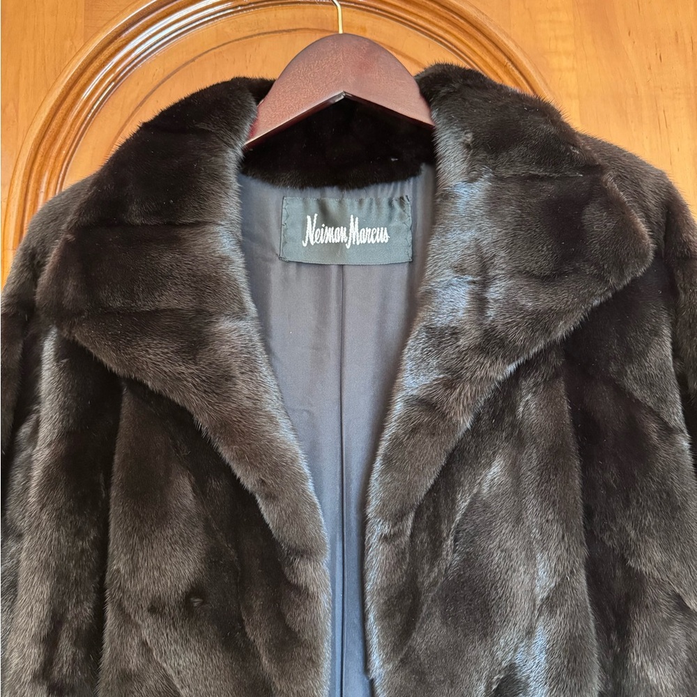 Designed by Zandra Rhodes - Neiman Marcus, Full-length Black Mink Fur Coat - Picture 8 of 15